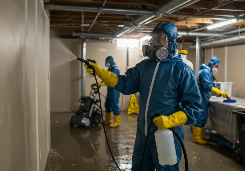 Basement Sanitization and Antimicrobial Treatment process in Wakefield, NH