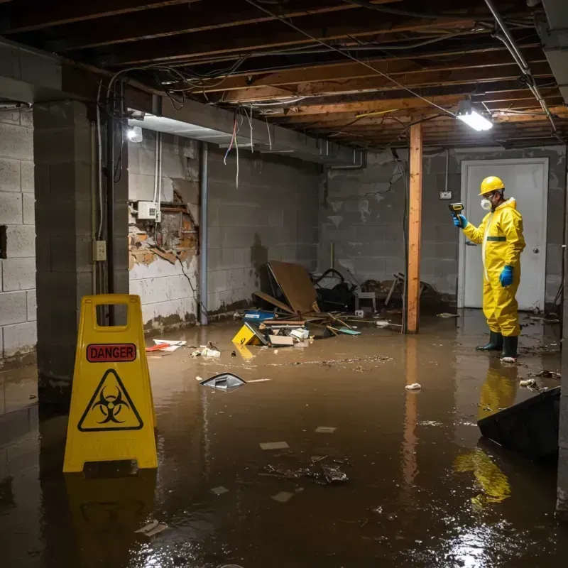 Flooded Basement Electrical Hazard in Wakefield, NH Property